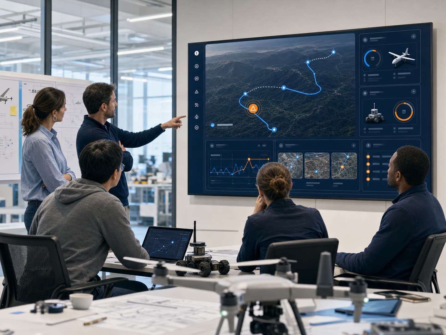 Engineering and operations teams reviewing autonomous system behaviour