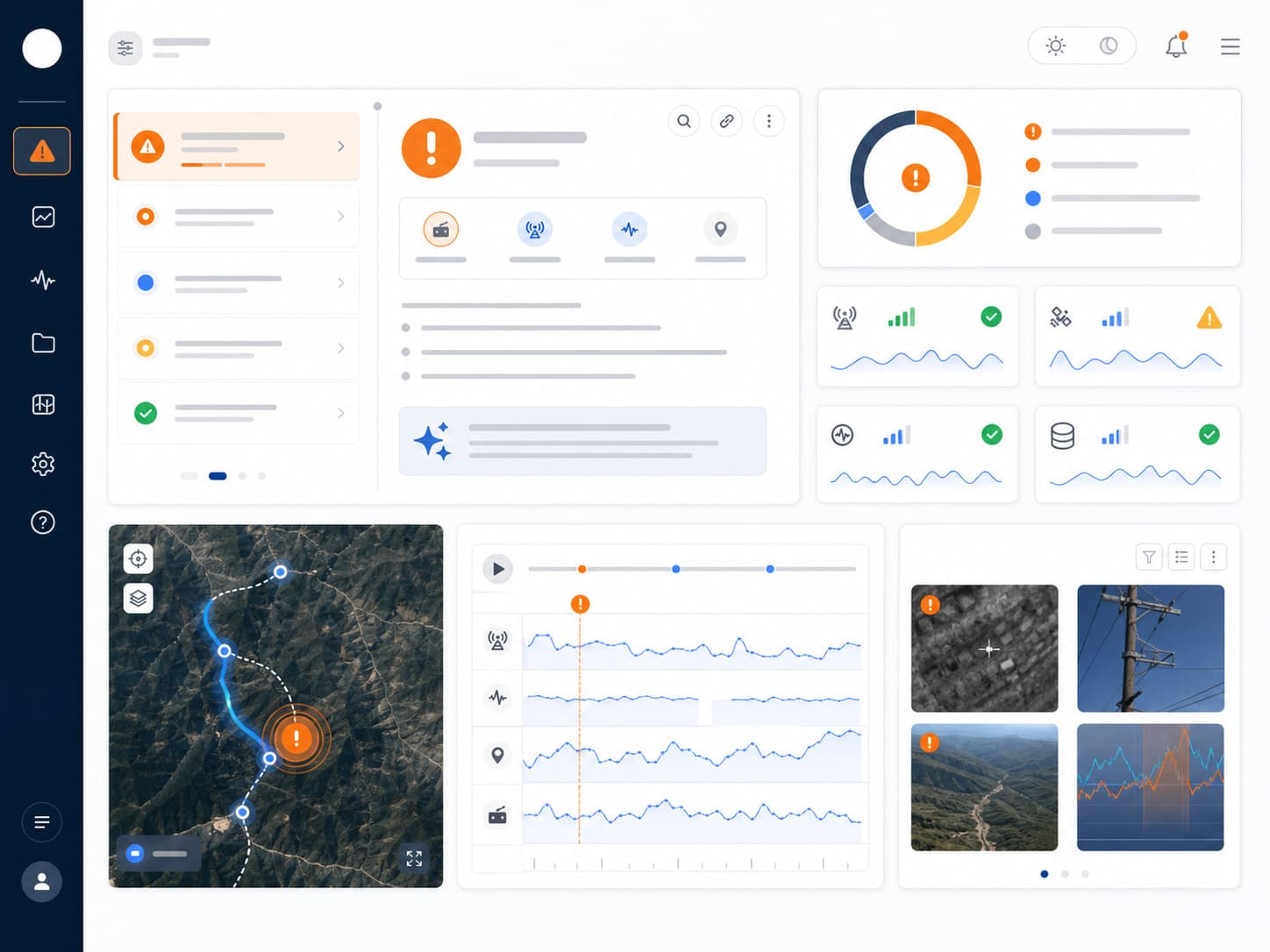 Operational alert interpretation interface showing grouped context and signal evidence