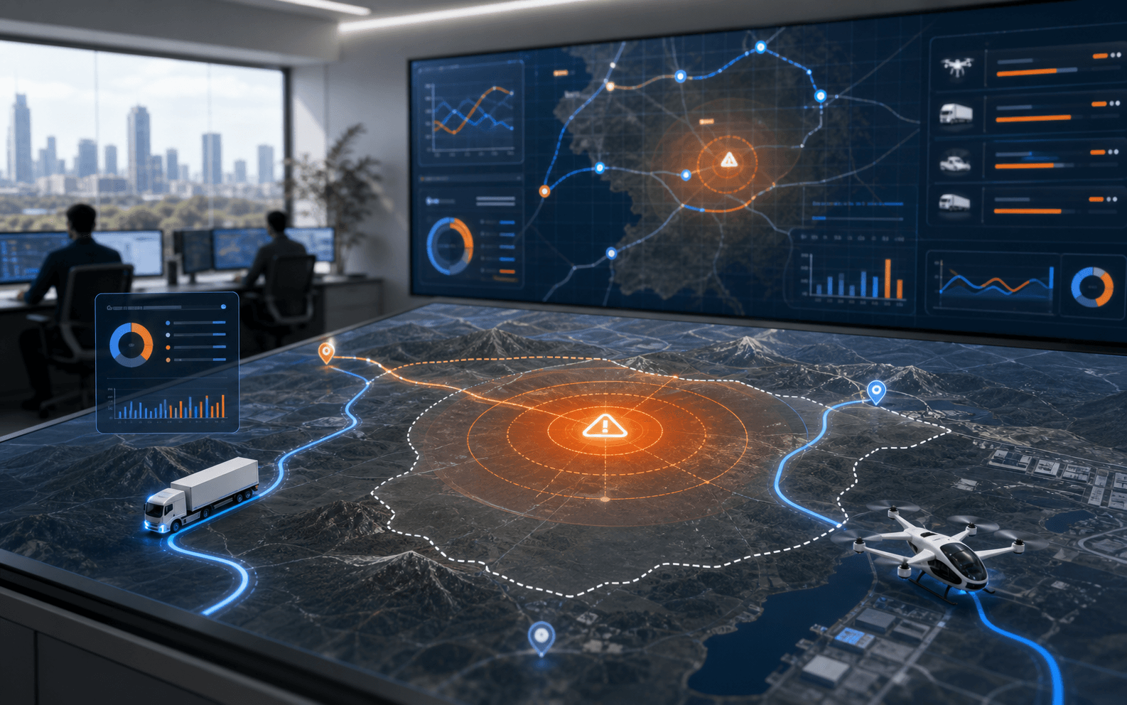 Operational risk heat zone across autonomous fleet routes