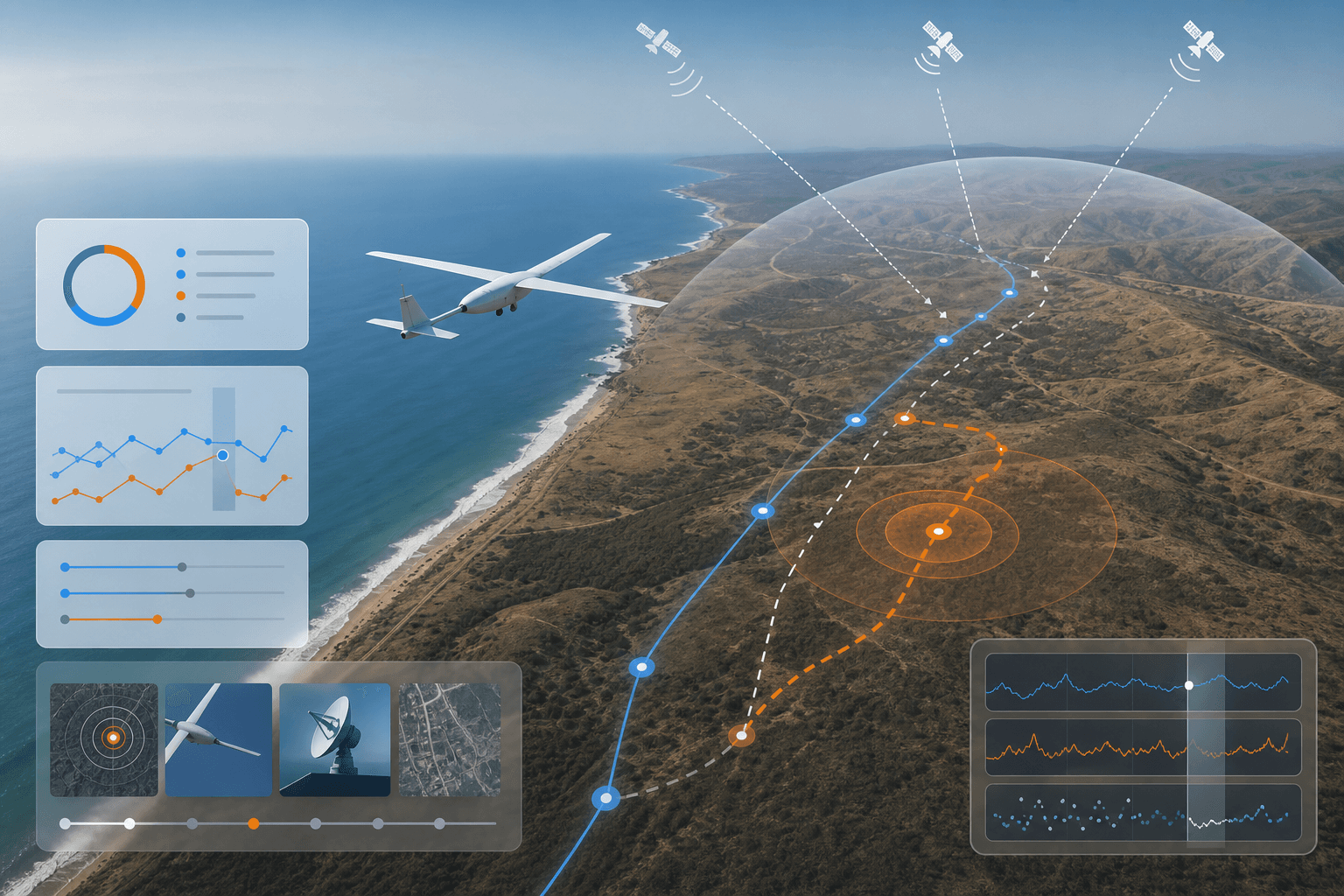 Civilian UAV route deviation and GPS signal awareness concept